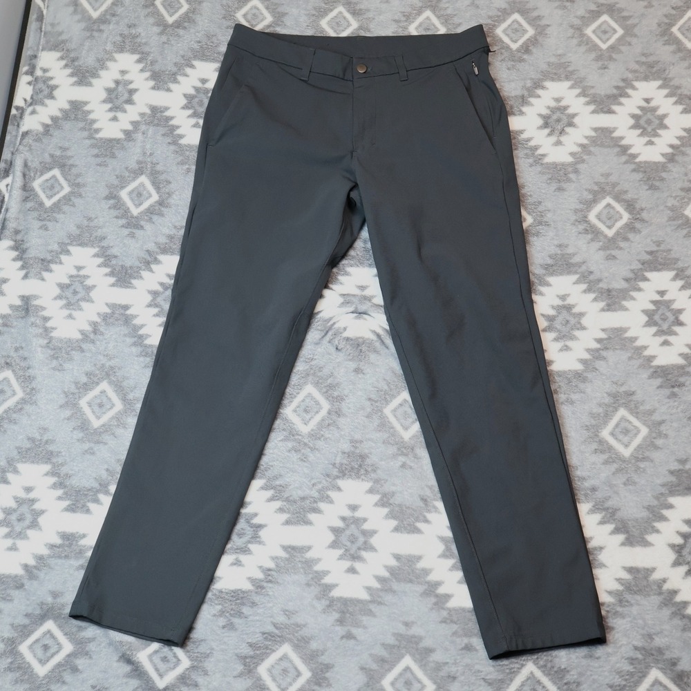 Lululemon Commission Slim Fit Pants Gray Mens 33x30 Technical Trousers